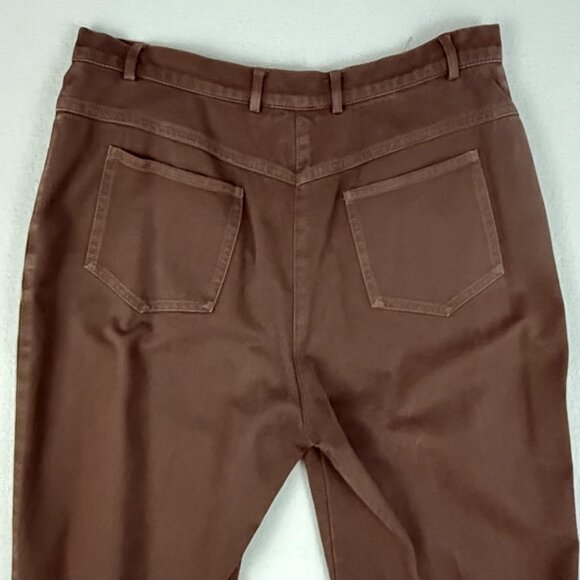 St. John Sport Jeans Women's 10 Brown Straight Leg Five Pocket High Rise - Picture 5 of 15